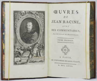 RACINE, Oeuvres de Jean Racine, avec des commentaires, par M. Luneau de Boisjermain. 1768