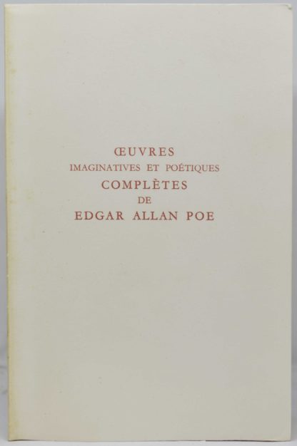 POE / Baudelaire (trad.) / FINI (ill.), Œuvres imaginatives et poétiques complètes de Edgar Allan Poe. 1966 – Image 5