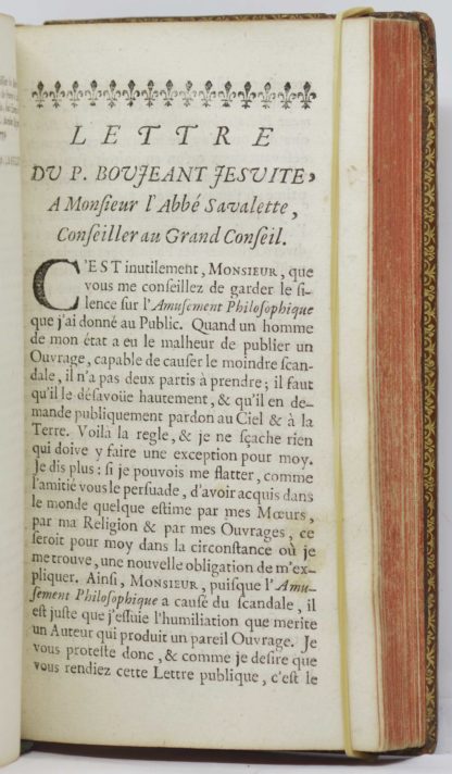 BOUGEANT, Amusement philosophique sur le langage des bestes. 1738-1739 – Image 4