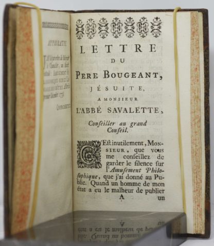 BOUGEANT, Amusement philosophique sur le langage des bêtes. 1739 – Image 4