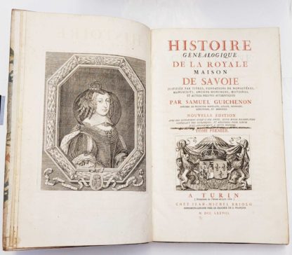 GUICHENON, Histoire Généalogique de la Royale Maison de Savoie. [Relié avec:] Bibliotheca Sebusiana[.] 1778-1780