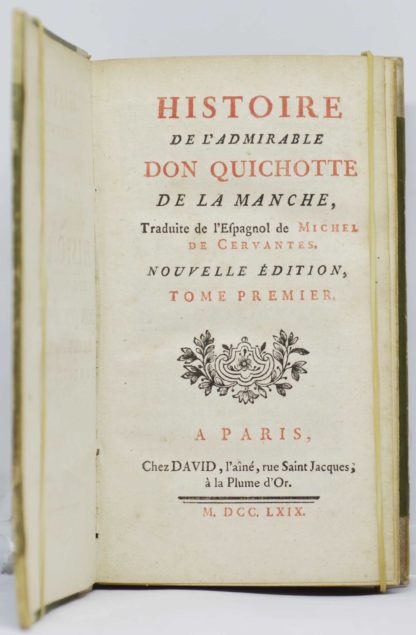 CERVANTES, Histoire de l’admirable Don Quichotte de la Manche. 1769