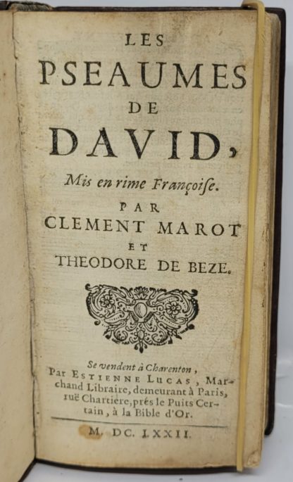 PSAUTIER PROTESTANT / MAROT / BEZE. Les Pseaumes de David. 1672 – Image 2