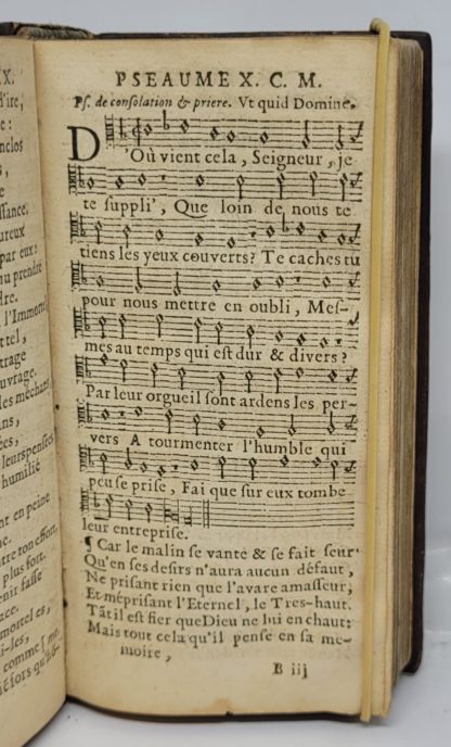 PSAUTIER PROTESTANT / MAROT / BEZE. Les Pseaumes de David. 1672 – Image 3
