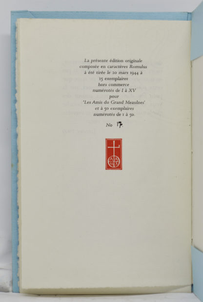 ALAIN-FOURNIER, La Femme empoisonnée. 1944 – Image 2