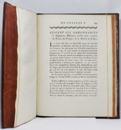 CAROLINE / VOGEL, Code criminel de l’empereur Charles V, vulgairement appellé la Caroline : contenant les loix qui sont suivies dans les juridictions criminelles de l’Empire ; et à l’usage des conseils de guerre des troupes suisses. 1779 – Image 4
