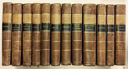 ROUSSEAU, Collection complètes des œuvres de J. J. Rousseau, citoyen de Genève ; 12 volumes. 1780-82