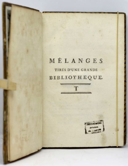 ARMES DE LA REINE MARIE-ANTOINETTE / PAULMY / CONTANT D’ORVILLE. De la lecture des livres françois. Dixième partie. Livres de grammaire & de rhétorique du 16me siècle. [Faux-titre : Mélanges tirés d’une grande bibliothèque. T]. 1781 – Image 4