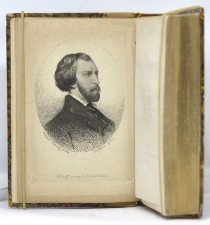 MUSSET. Poésies nouvelles, 1836-1852. Avec un portrait de l’auteur, réduction de l’eau-forte de Léopold Flameng, d’après le tableau de Landelle, et une eau-forte de Lalauze, d’après Bida. 1902 – Image 2