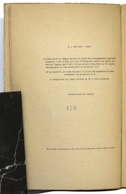 APOLLINAIRE / PICASSO, Calligrammes, 1918 – Image 3