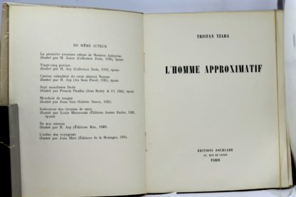 Tzara, L'Homme approximatif, 1931 – Image 2