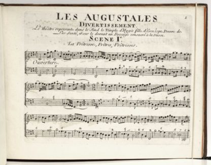 PARTITIONS MUSICALES XVIIIe SIECLE / REBEL / FRANCOEUR / MONTCRIF, Ensemble de trois partitions de « divertissements », paroles et musique entièrement gravées, 1744-1745. – Image 3