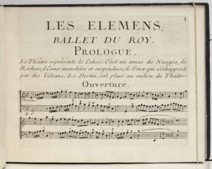 PARTITION MUSICALE XVIIIe SIECLE / DESTOUCHES / LALANDE / ROY, Les Elémens, ballet dansé par le Roy, dans son palais des Thuilleries (sic !) le 22 décembre 1721, représenté par l’Académie royale de Musique le 29e may 1725 et le 27 may 1734..., 1742 – Image 2