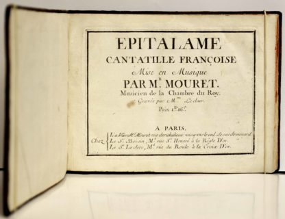 PARTITIONS MUSICALES XVIIIe SIECLE / MOURET / NAUDE / LEMAIRE / BLAISE / LULLY, Ensemble de 9 partitions de « cantatilles », paroles et musique entièrement gravées, ca 1735-1745, complété par deux copies manuscrites de même époque de pièces de Lully. – Image 2