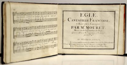 PARTITIONS MUSICALES XVIIIe SIECLE / MOURET / NAUDE / LEMAIRE / BLAISE / LULLY, Ensemble de 9 partitions de « cantatilles », paroles et musique entièrement gravées, ca 1735-1745, complété par deux copies manuscrites de même époque de pièces de Lully. – Image 3
