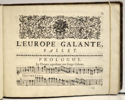 PARTITION MUSICALE XVIIe SIECLE / CAMPRA, L’Europe galante, ballet mis en musique  par Monsieur *********. 1697 – Image 3