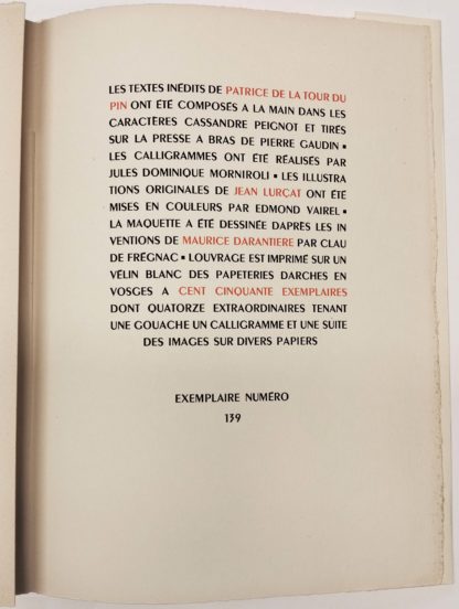 LA TOUR DU PIN / LURCAT, BESTIAIRE FABULEUX, 1951 – Image 10