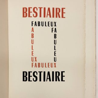 LA TOUR DU PIN / LURCAT, BESTIAIRE FABULEUX, 1951