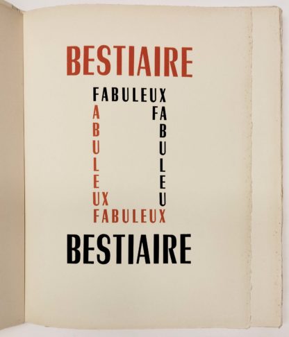 LA TOUR DU PIN / LURCAT, BESTIAIRE FABULEUX, 1951