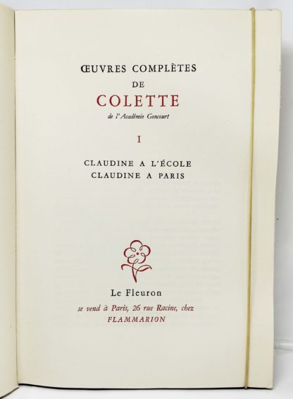 COLETTE, OEUVRES COMPLETES, 1948 – Image 3