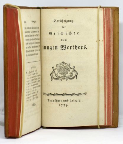 GOETHE, Die Leiden des jungen Werthers. Erster [-zweyter] Theil. 1774 – Image 3