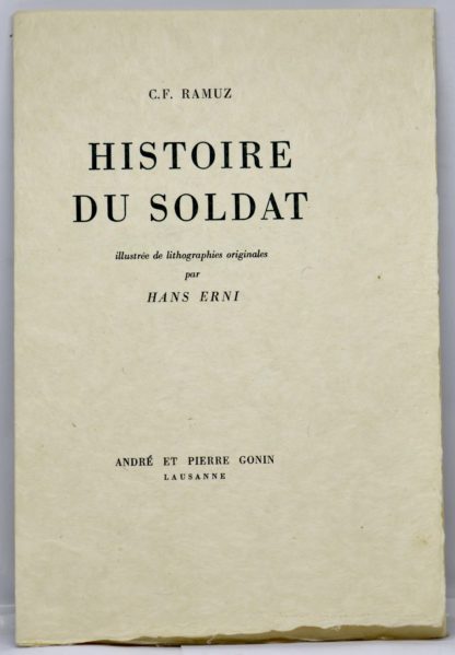 RAMUZ / ERNI (ill.), HISTOIRE DU SOLDAT illustrée de litho-graphies originales par Hans Erni. 1960