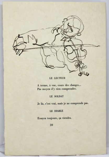 RAMUZ / ERNI (ill.), HISTOIRE DU SOLDAT illustrée de litho-graphies originales par Hans Erni. 1960 – Image 2