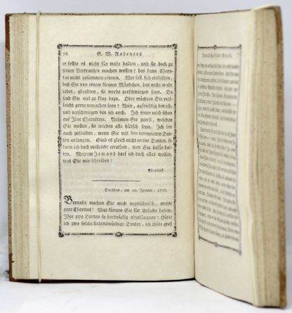 RABENER / WEISSE, Gottl. Wilh. Rabeners Briefe, von im selbst gesammelt, und nach seinem Tode nebst einer Nachricht von seinem Leben und Schriften herausgegeben vom C. F. Weisse. Erster [zweyter] Teil. 1772 – Image 3
