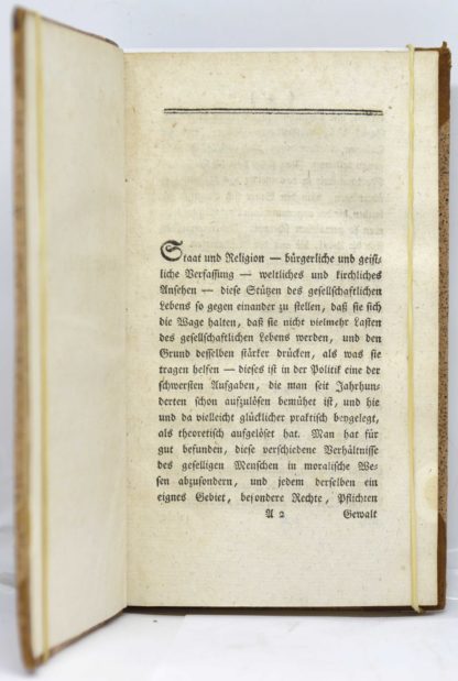 MENDELSSOH. Jerusalem, oder ueber religiose Macht und Judentum. Von Moses Mendelssohn. Mit allergnädigsten Freyheiten. 1783 – Image 3