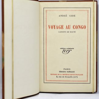 GIDE, Voyage au Congo. Carnets de route. 1927