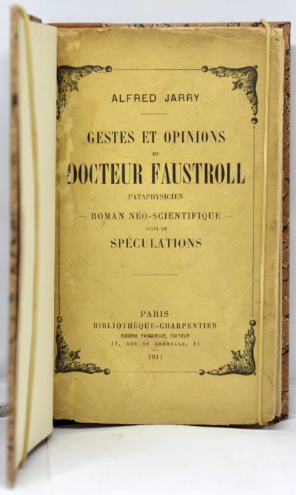 JARRY, Gestes et opinions du Docteur Faustroll. Pataphysicien. Roman néo-scientifique. Suivi de Speculations. 1911 – Image 3