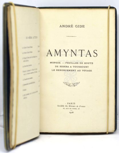 GIDE, Amyntas. Mopsus. Feuilles de route. De Biskra à Touggourt. Le renoncement au voyage. 1906 – Image 5