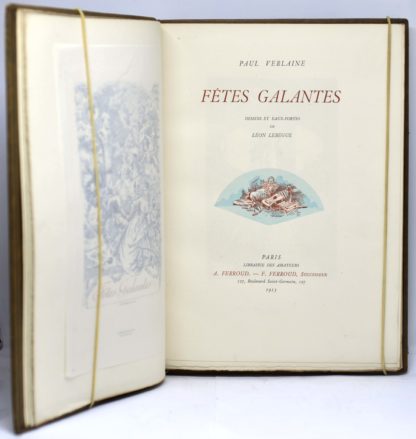 VERLAINE / LEBÈGUE (ill.), Fêtes galantes. Dessins et eaux-fortes de Léon Lebègue. 1913 – Image 4
