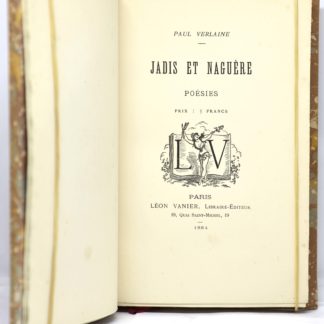 VERLAINE, Jadis & Naguère, 1884