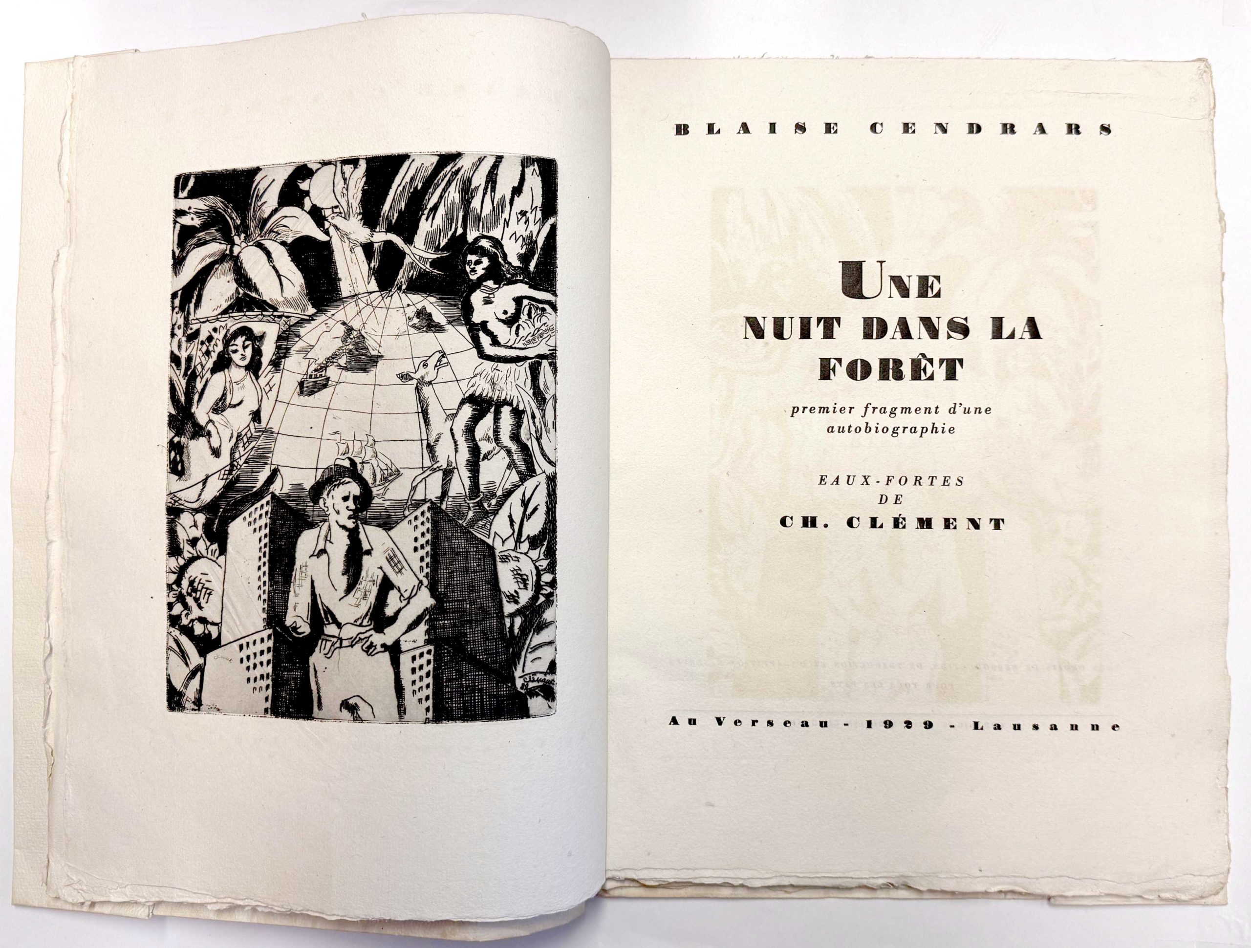 CENDRARS / CLEMENT (ill.), Une Nuit Dans La Forêt, premier fragment d'une autobiographie. 1929 – Image 2