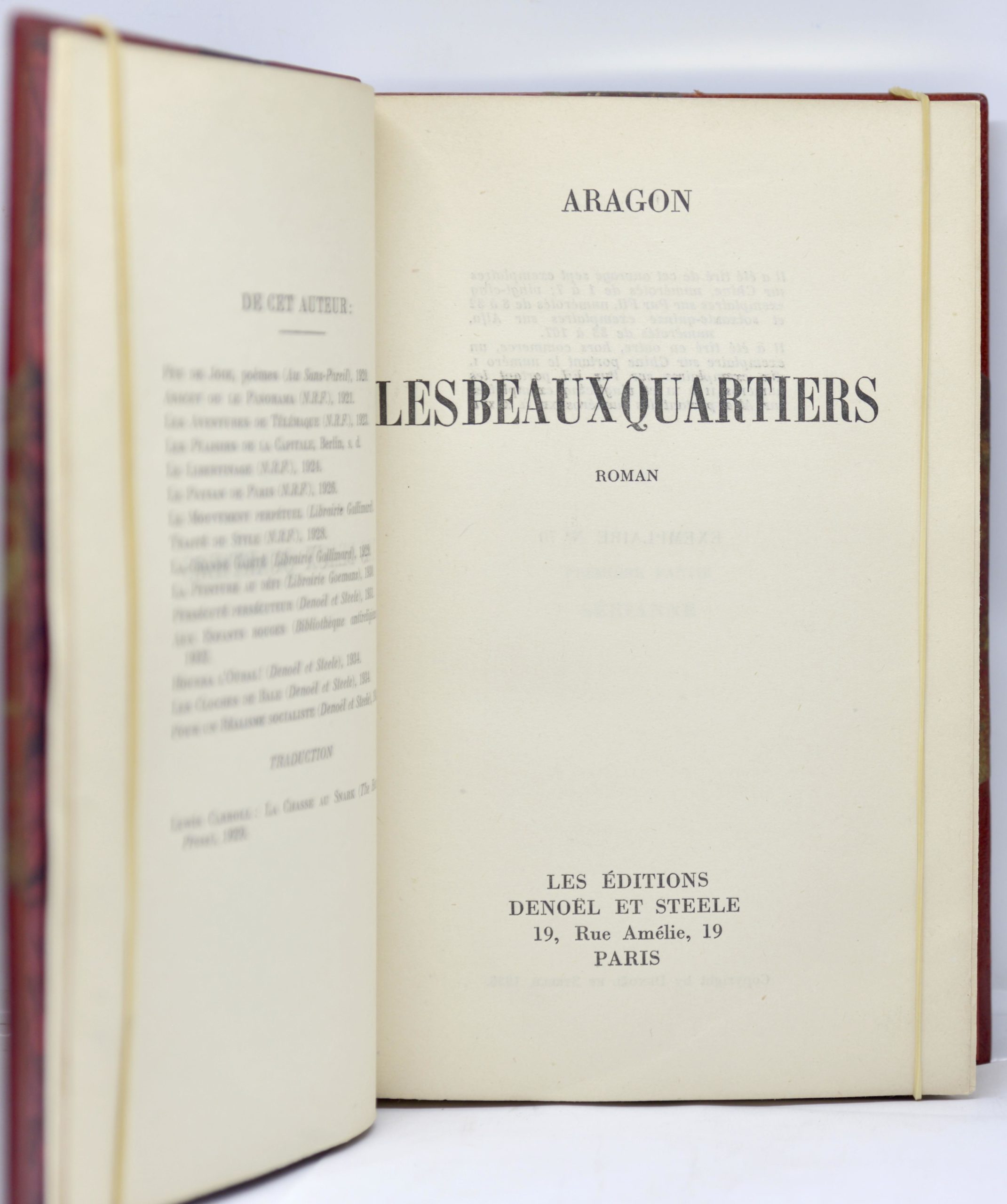 ARAGON, Les Beaux Quartiers, 1936 – Image 3