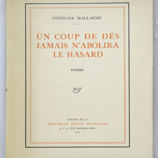 MALLARMÉ, UN COUP DE DÉS JAMAIS N'ABOLIRA LE HASARD, 1914