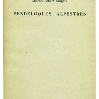 CINGRIA, PENDELOQUES ALPESTRES, 1929