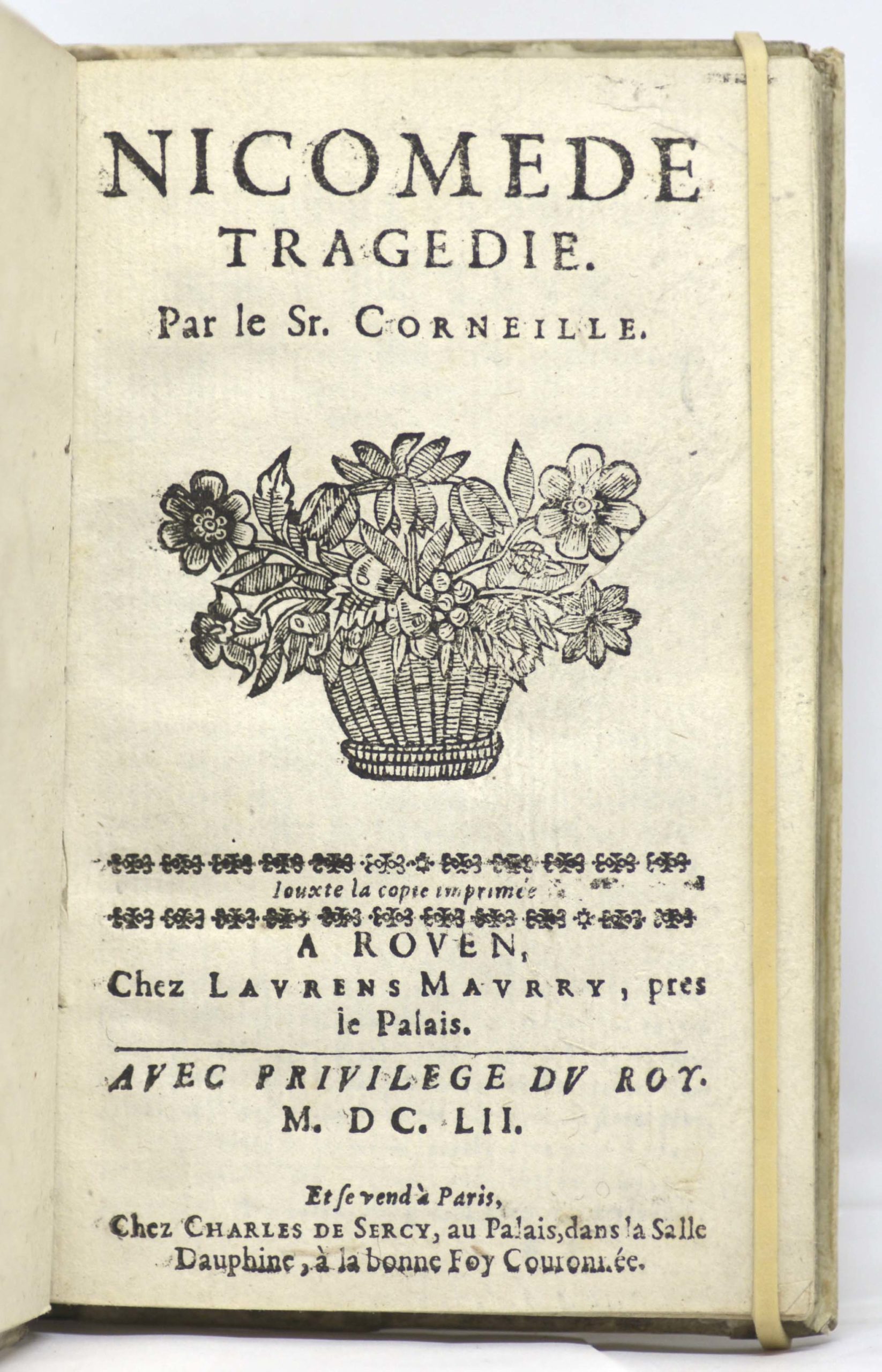 CORNEILLE, Nicomede. Tragedie. Par Mr. de Corneille. 1652 – Image 2