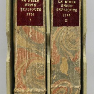 VOLTAIRE, La Bible enfin expliquée par plusieurs aumôniers de S. M. L. R. D. P. 1776