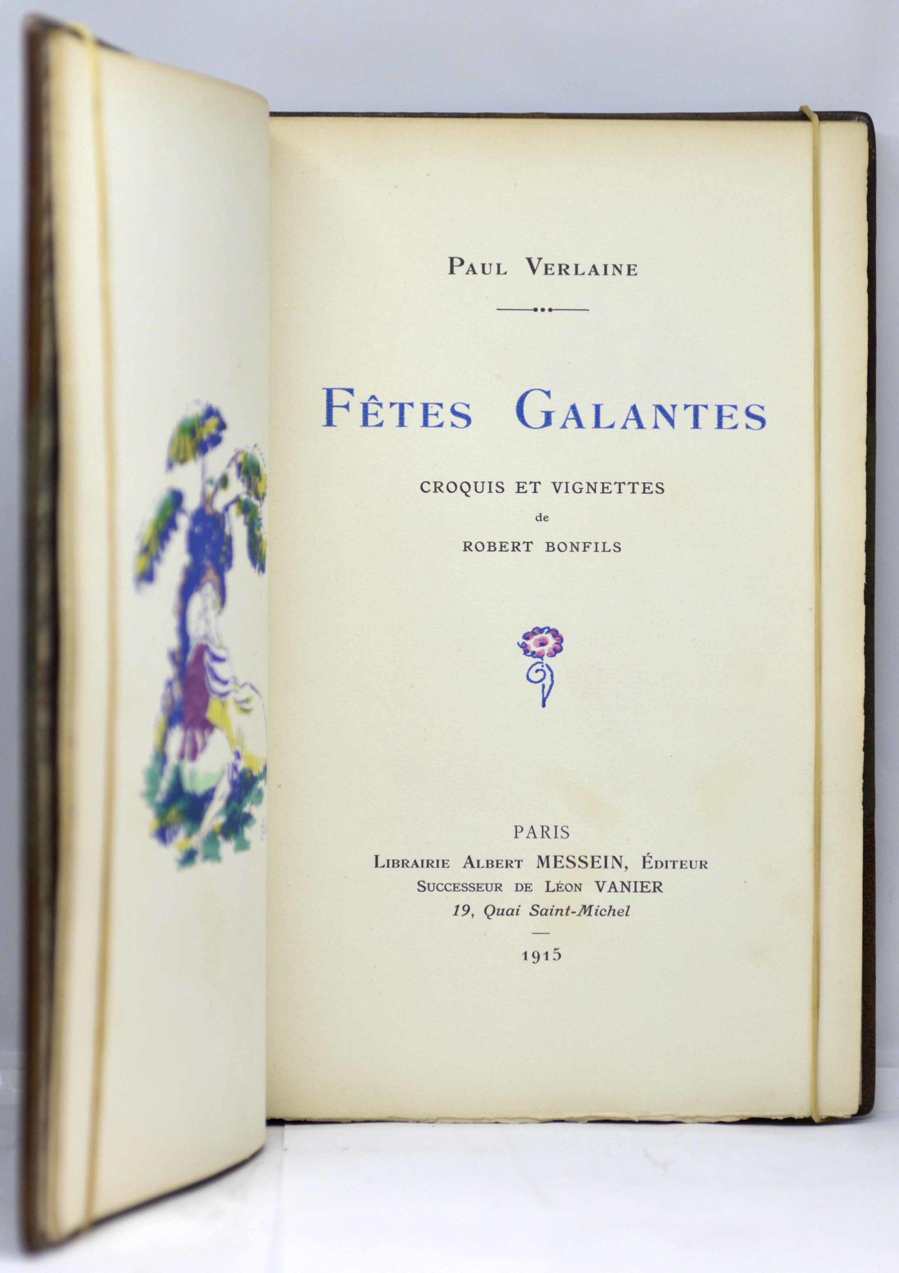 VERLAINE / BONFILS (ill.), Fêtes Galantes. Croquis et vignettes de Robert Bonfils. 1915 – Image 4