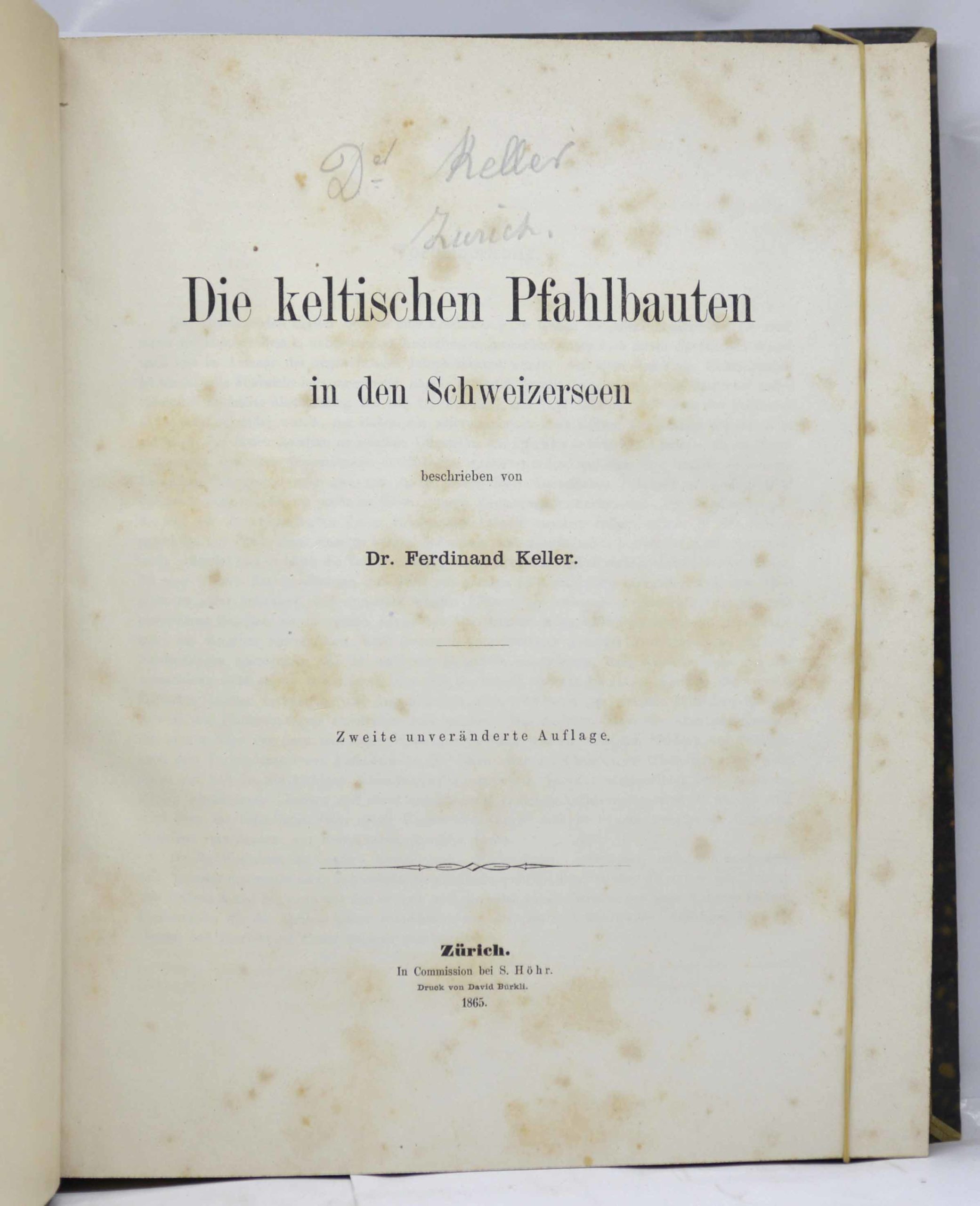 KELLER, Die keltischen Pfahlbauten in den Schweizerseen. (Erster-) Achter Bericht. 1858-1879 – Image 2