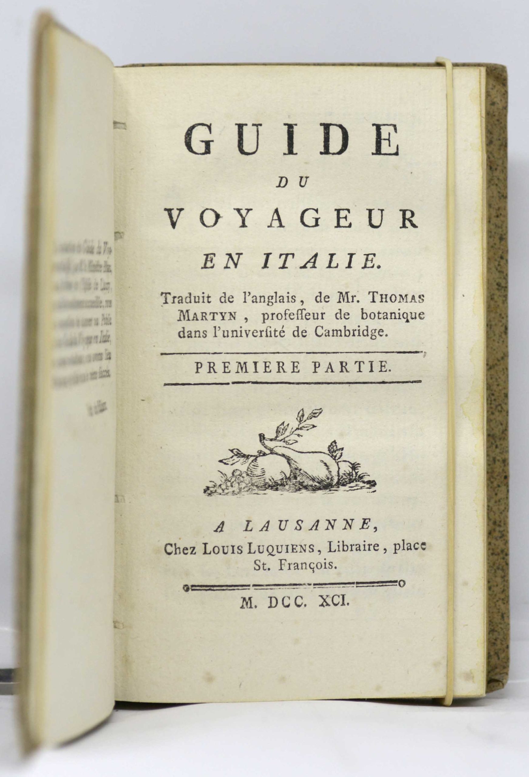 MARTYN, Guide du voyageur en Italie, 1791 – Image 2