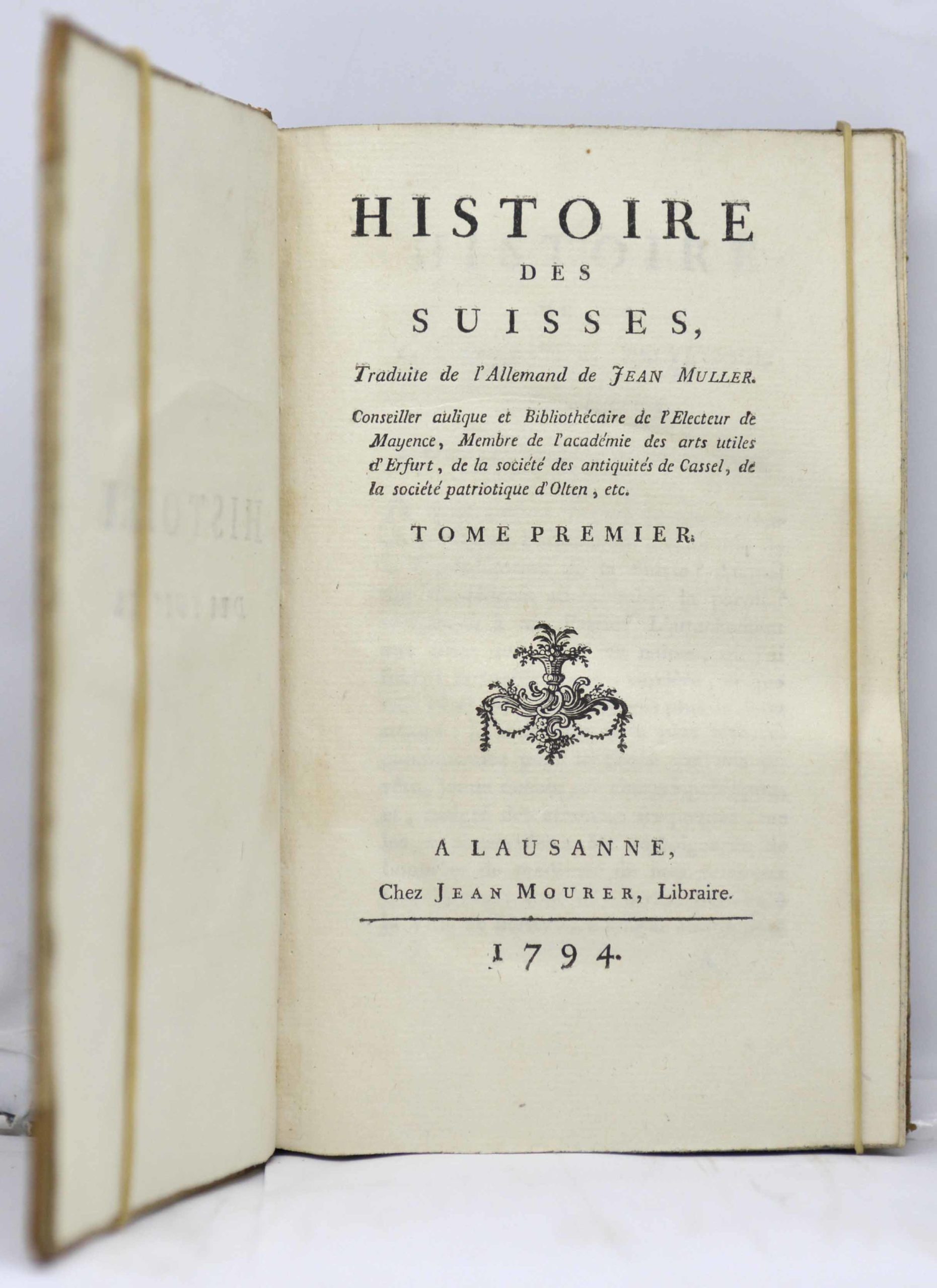 MÜLLER, Histoire des Suisses, traduite de l'Allemand de Jean Müller. 1794-1801 – Image 2