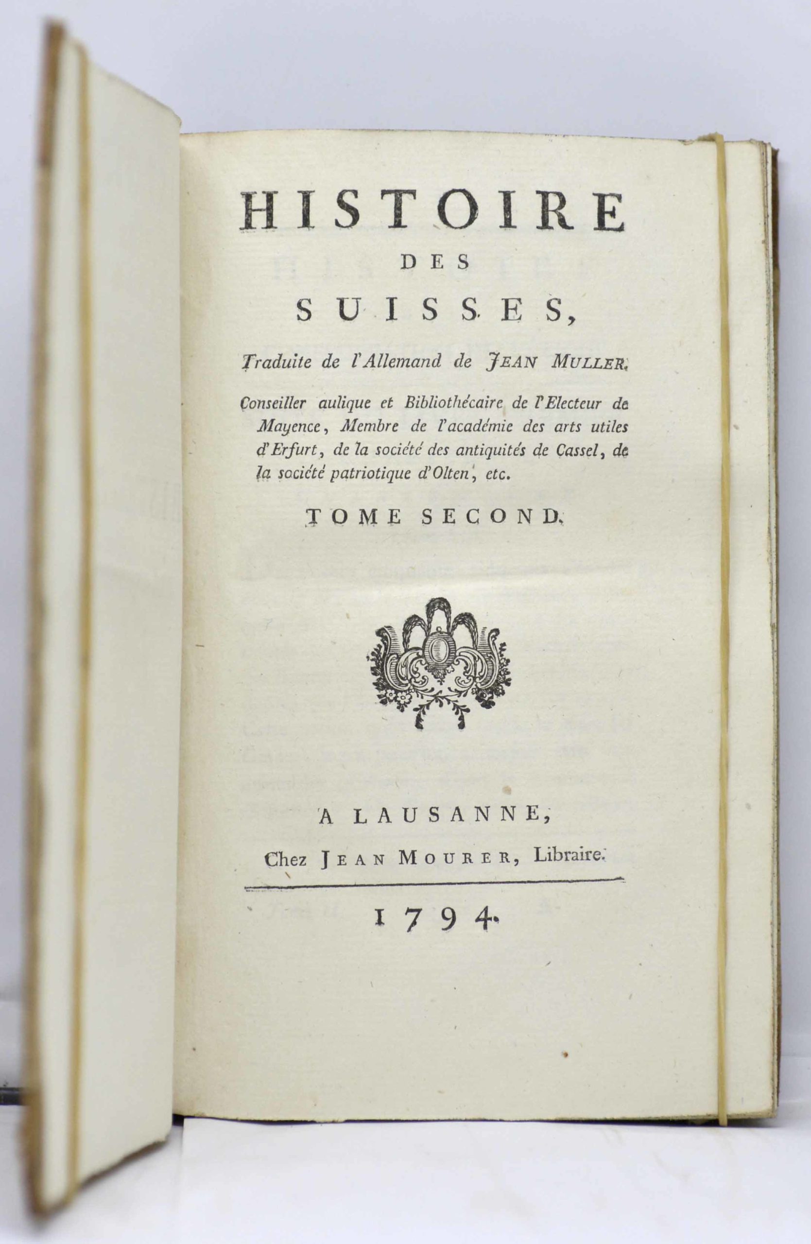 MÜLLER, Histoire des Suisses, traduite de l'Allemand de Jean Müller. 1794-1801 – Image 3