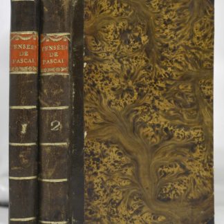 PASCAL, Pensées de Blaise Pascal. Nouvelle édition. 1835