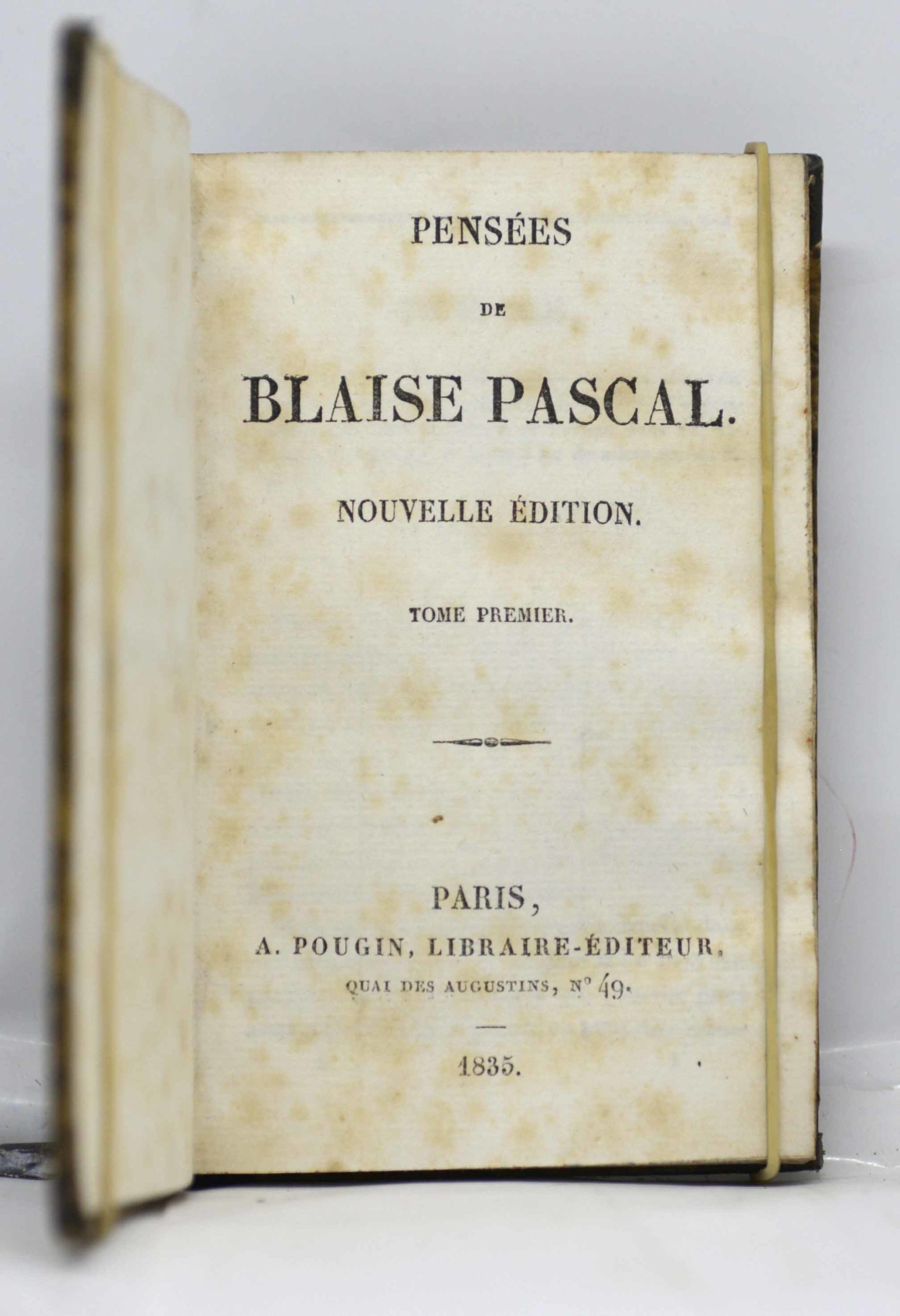 PASCAL, Pensées de Blaise Pascal. Nouvelle édition. 1835 – Image 2