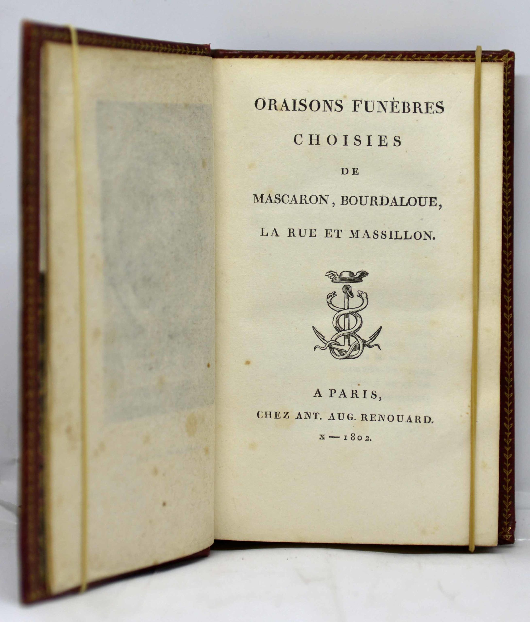 BOURDALOUE (et alii). Oraisons funèbres choisies de Mascaron, Bourdaloue, Larue et Massillon. 1802 – Image 3