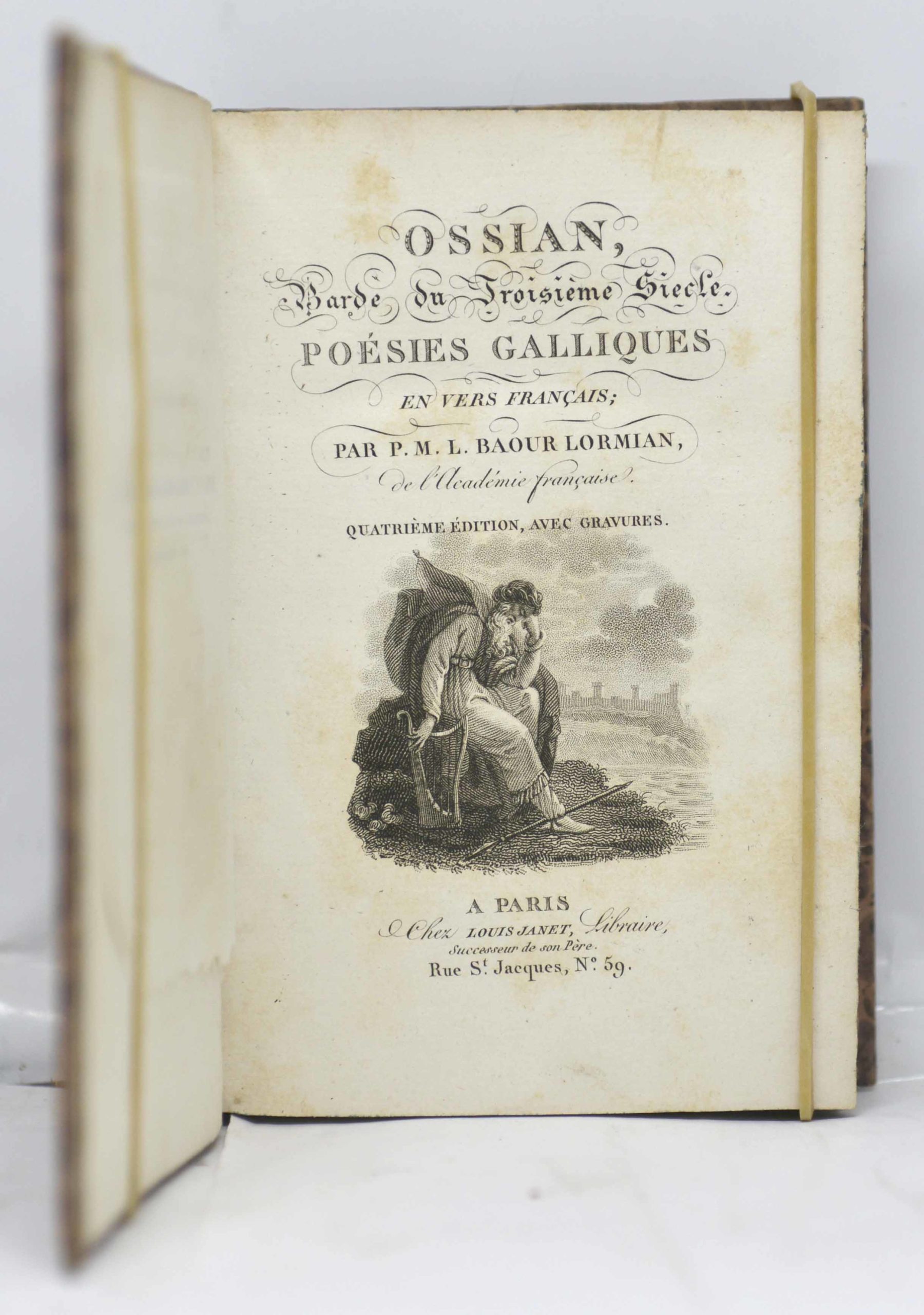 BAOUR-LORMIAN, Ossian, barde du troisième siècle, Poésies galliques en vers français ; par P. M. L. Baour Lormian, de l’Academie Française. Quatrième édition, avec six gravures. 1818 – Image 2