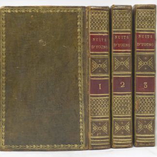YOUNG, Les nuits d'Young, traduites de l'anglais par M. Le Tourneur. Quatrième édition. 1787